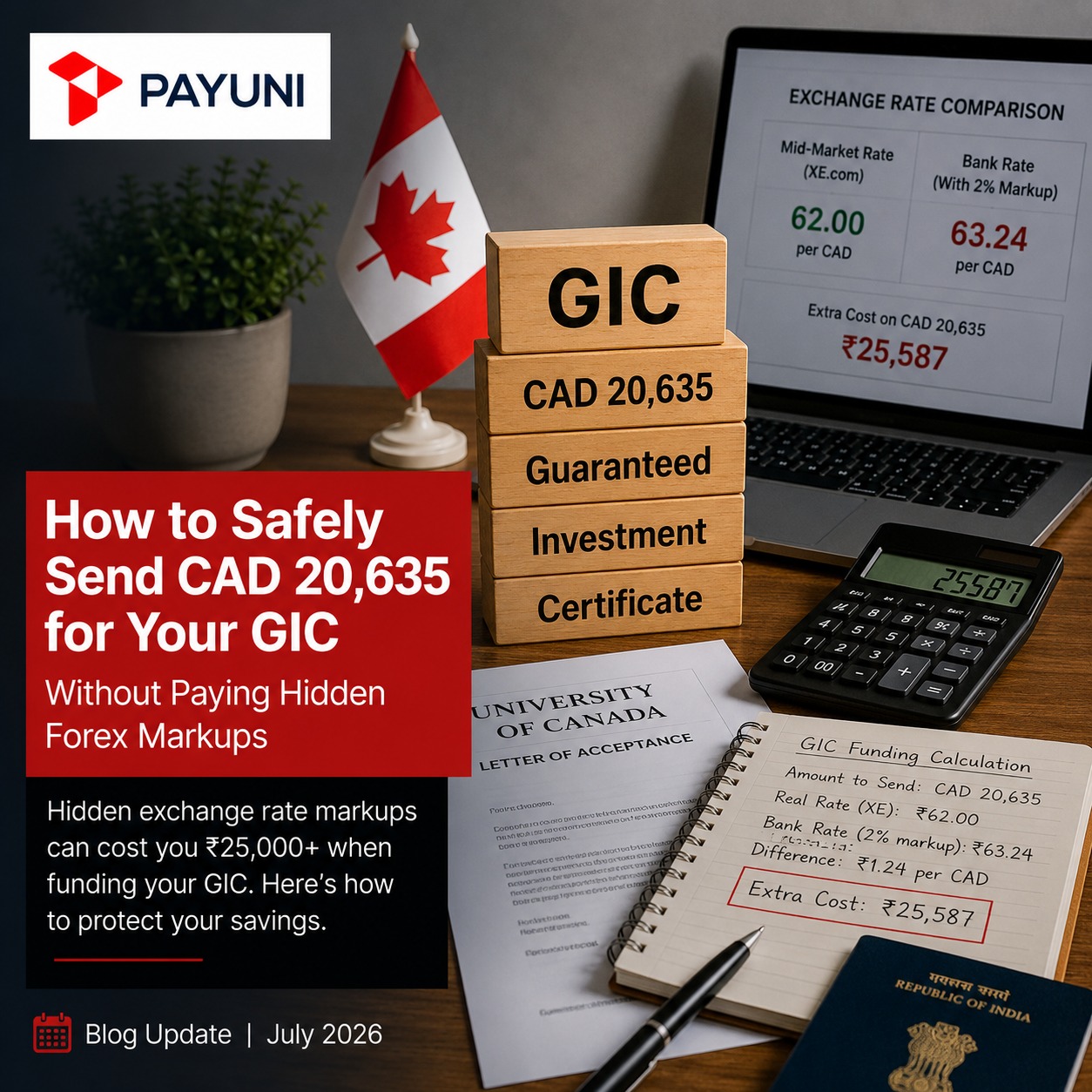 How to Safely Send CAD 20,635 for Your GIC Without Paying Hidden Forex Markups
